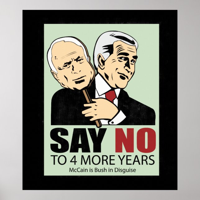 Poster McCain e Bush. Disguise (Frente)