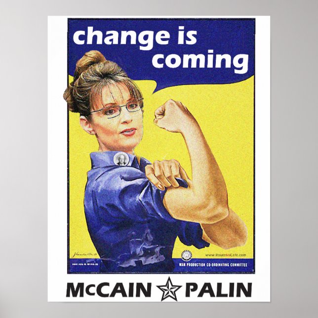 Pôster Mccain / Partido Republicano Palin (Frente)