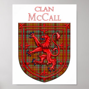 Poster McCall Tartan Scottish Plaid Lion Rampant