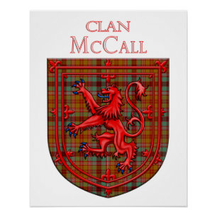 Pôster McCall Tartan Scottish Xadrez Lion Rampant