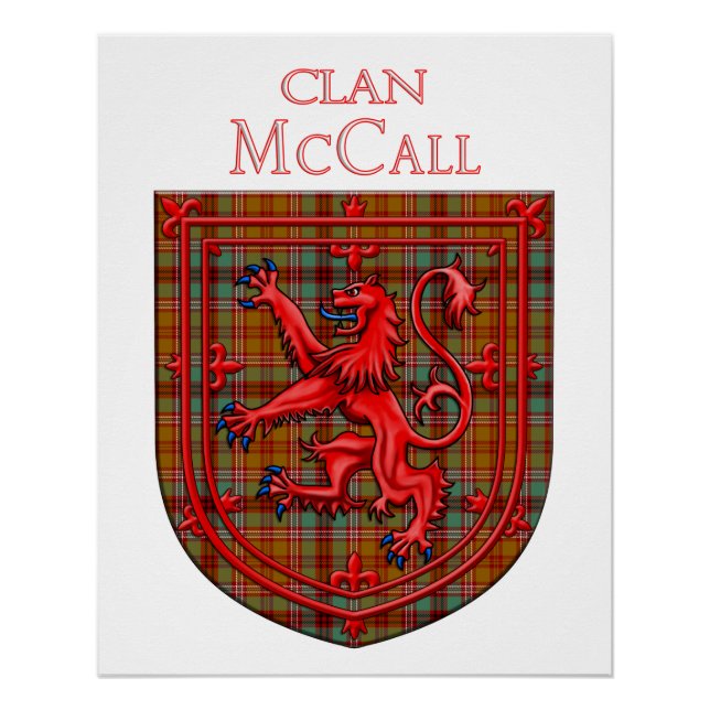 Pôster McCall Tartan Scottish Xadrez Lion Rampant (Frente)