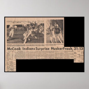 Pôster McCook JC ganha sobre Nebraska Frosh em 1969 21-13