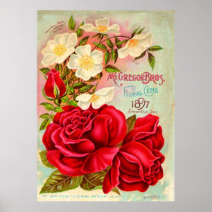 Poster McGregor Bros. Propaganda floral das gemas