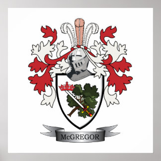 Poster McGregor Family Crest Coat of Arms