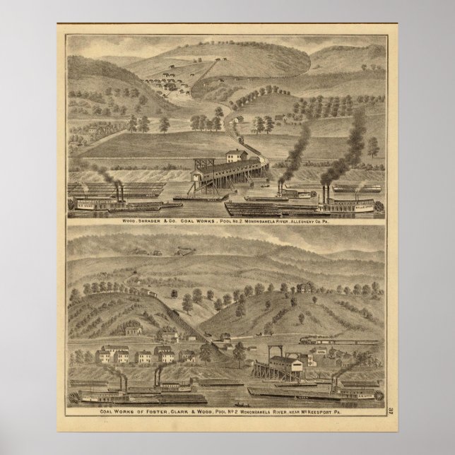 Pôster McKeesport Alegheny County, Pensilvânia (Frente)