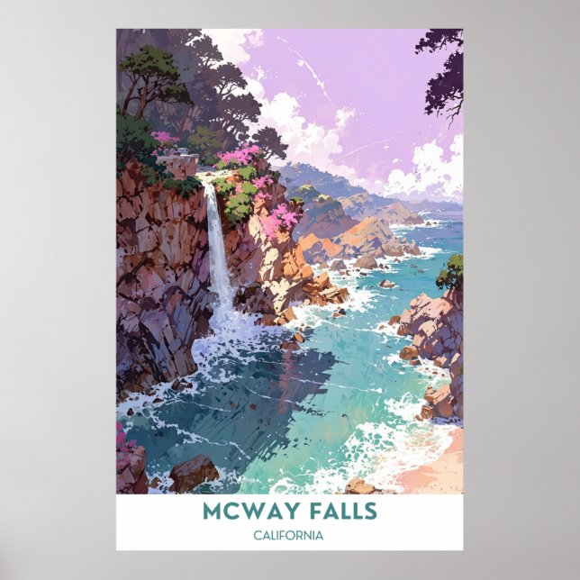 Poster McWay Falls - Linda paisagem da Califórnia (Frente)