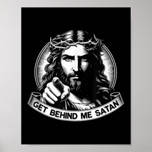 Poster Me Fica Para Trás Satanás Deus Salve a América Jes