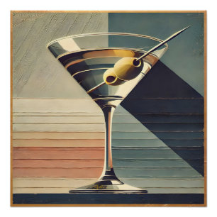 Pôster Meados do Século Moderno 2 Azeitona Hora do Coquet