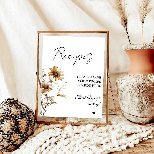 Poster Meadow Wildflower Deixe seu Chá de panela de recei (Criador carregado)