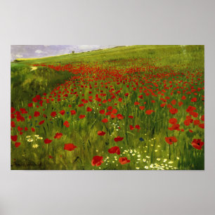 Poster Meadow with Poppies (1896) Merse Pál Szinyei