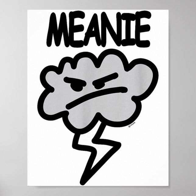 Poster Meanie Cloud Lightning Funny  (Frente)