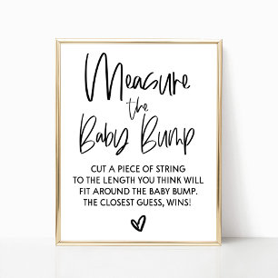 Poster Meça O Sinal Do Jogo Do Chá de fraldas Do Baby Bum