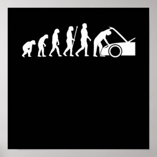 Poster Mecânica Evolution Carro Automecânico Trabalho Lov