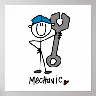 Pôster Mecânico com figura da vara da chave