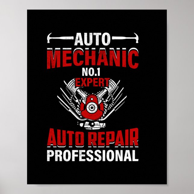 Poster Mecânico Mecânico Automático n.o 1 Perito (Frente)
