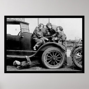 Pôster Mecânicos 1927 da menina do segundo grau auto