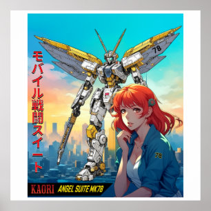 POSTER MECHA WARRIOR - O ANGEL SUITE MK78 DA KAORI