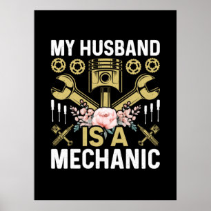 Poster Mechanic My Husband Is A Mechanic