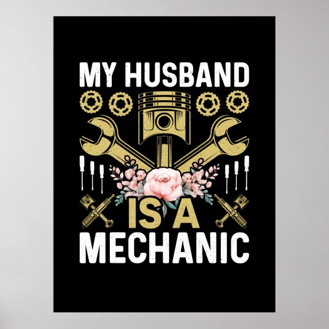 Poster Mechanic My Husband Is A Mechanic (Frente)