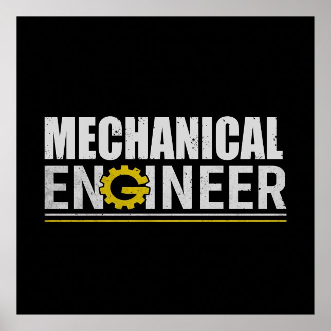 Poster Mechanical Engineering Funny Engineer (Frente)