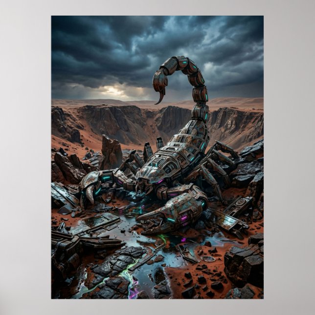 Poster Mechanical Scorpion Desert Ruin (Frente)