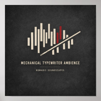 Poster Mechanical Typewriter Ambience Album Cover