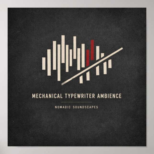 Poster Mechanical Typewriter Ambience Album Cover (Frente)