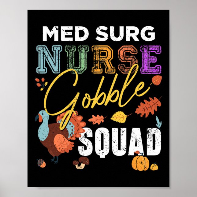 Poster Med Surg Nurse Gobble Squad Fall (Frente)