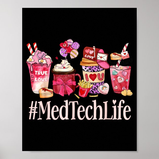 Poster Med Tech Women Coffee Lovers Funny Valentine's Day (Frente)