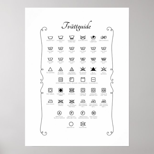 Poster med tvättråd (Frente)