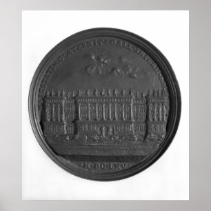 Pôster Medalha com design de Bernini para o Louvre