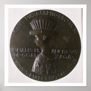 Pôster Medalha do retrato que descreve Gianfrancesco