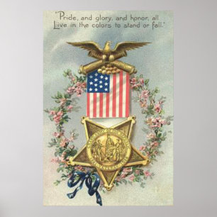 Pôster Medalha Eagle Wreath da Guerra Civil da União da