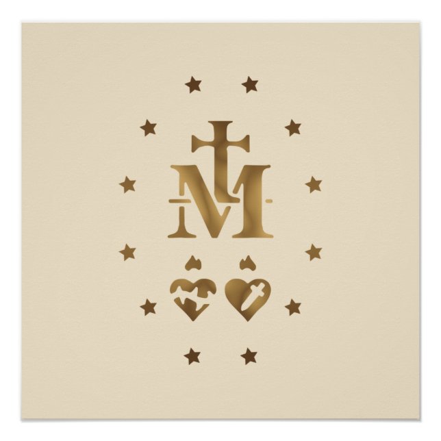 Pôster Medalha Miraculosa, Medalha de Nossa Senhora de Gr (Frente)