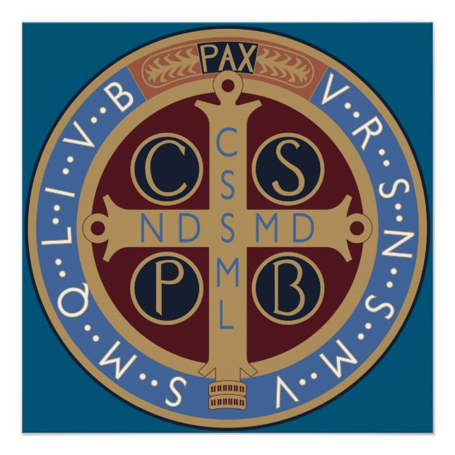 Pôster Medalha santo Benedict (Frente)