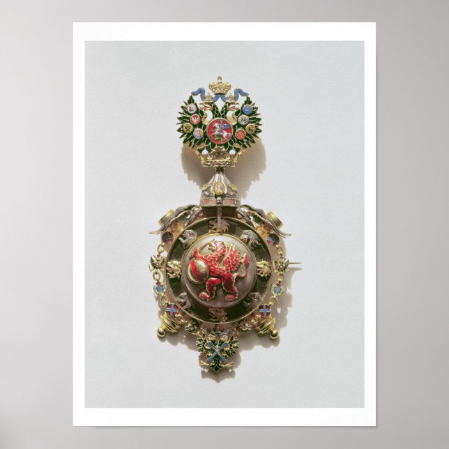 Poster Medalhão esmaltado representando o casaco de braço (Frente)