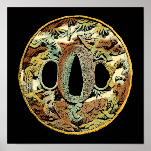 Poster Medalhão Gilded Asiático pelo Vision Studio