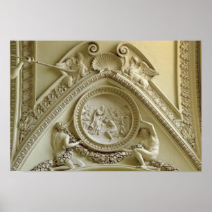 Pôster Medalhão que descreve o baptismo de Constantim