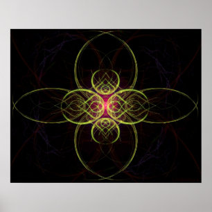 Pôster Medalhão Vermelho de Alexandra Cook aka Linandara