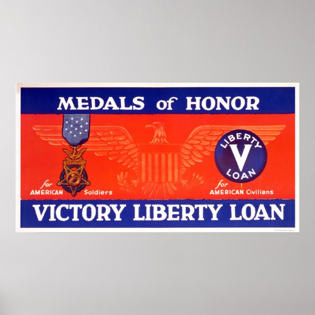 Poster Medalhas de honra - Empréstimo de Liberdade Vitóri (Frente)