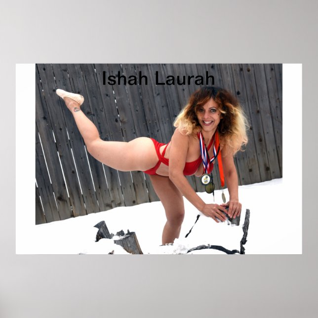 Poster Medalhista Ishah Laura, Atleta do Supermodelo do F (Frente)