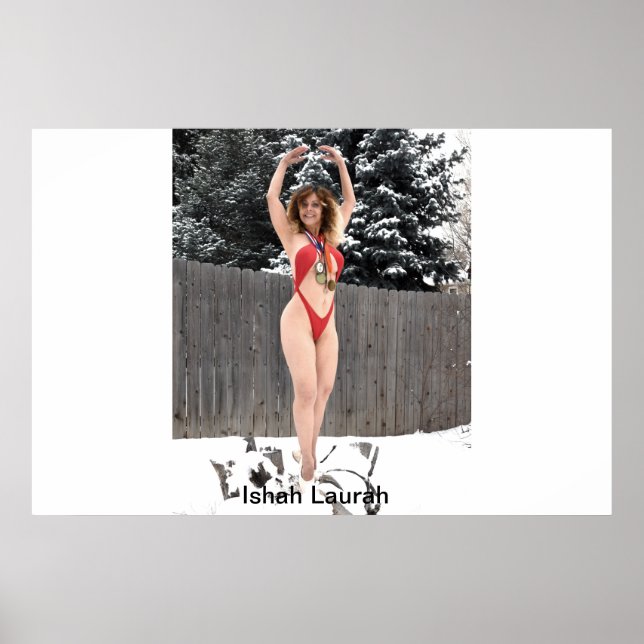 Poster Medalhista Ishah Laura, Atleta do Supermodelo do F (Frente)