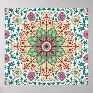 Poster Medallion Melange: Estilo Turco Multicolor