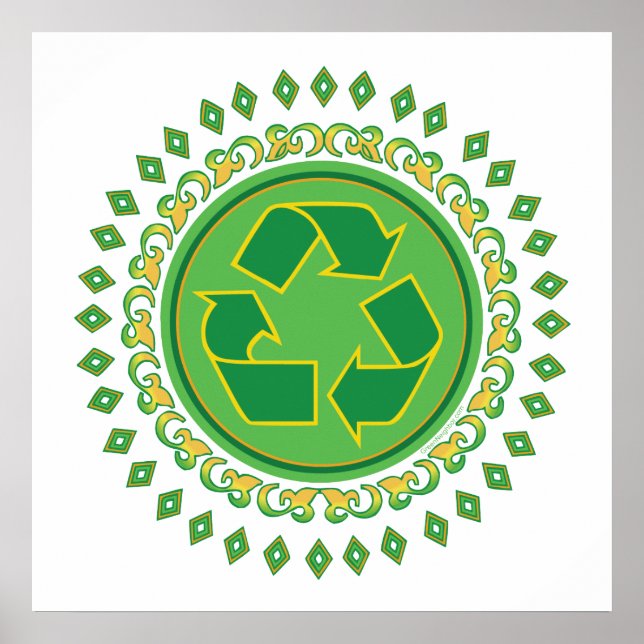 Pôster Medallion Recycle Sign (Frente)