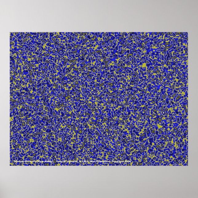 Pôster Média Dificuldade Maze #08bg (Frente)