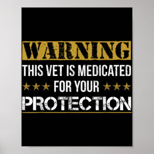 Poster Medicado Para A Sua Proteção De T-Shirts Veteranas