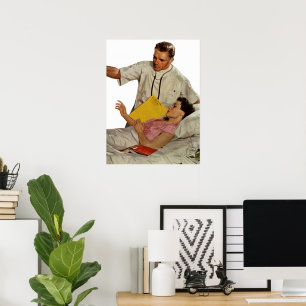 Pôster Medicamento Vintage, Médico com Doente do sexo fem