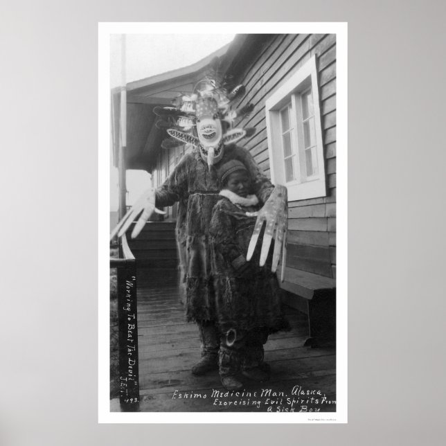 Pôster Medicine Man Eskimo 1912 (Frente)