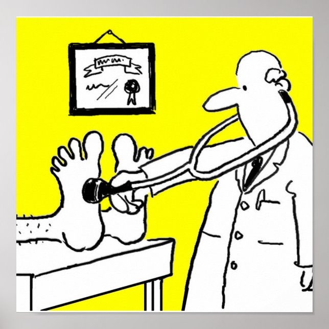 Poster Médico com Stetoscope (Frente)