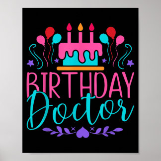 Poster Médico de Aniversário Aniversário